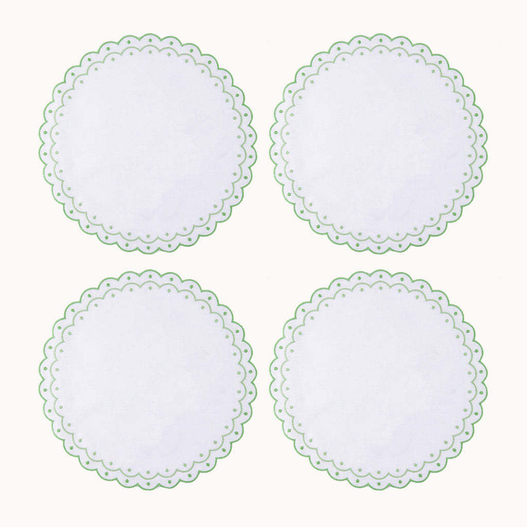 Carmen linen green placemat (set of 4)