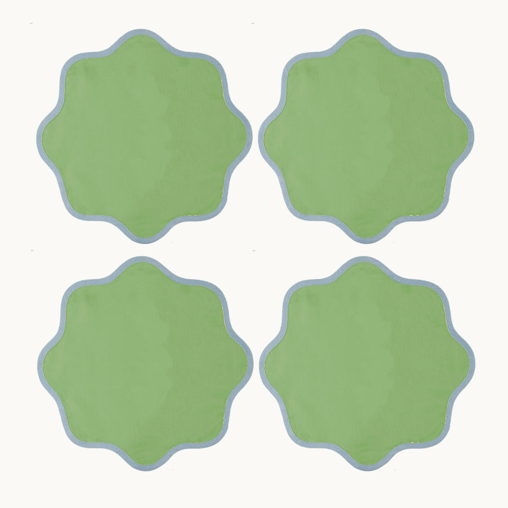 Daisy green linen placemat (set of 4)