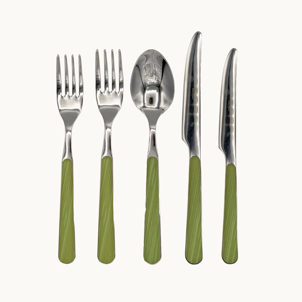 Abril green cutlery set