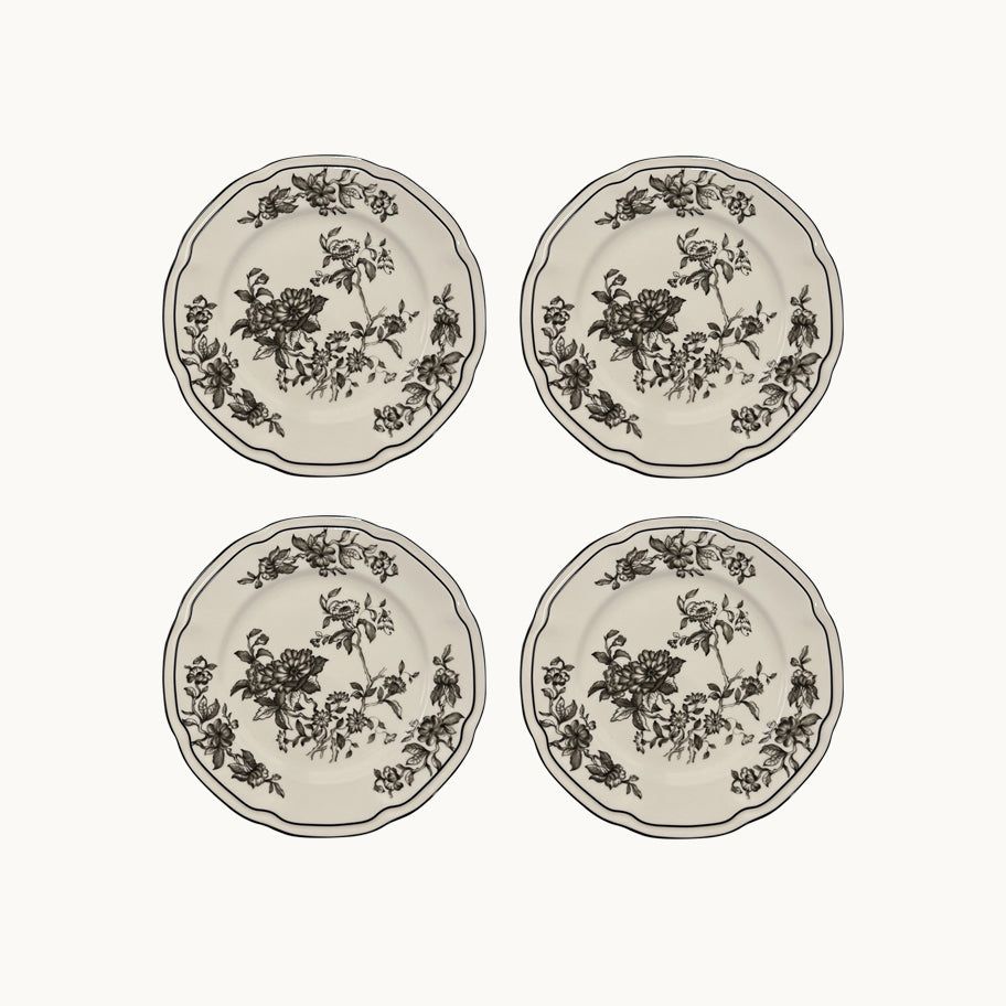 Byron white dessert plate (set of 4)