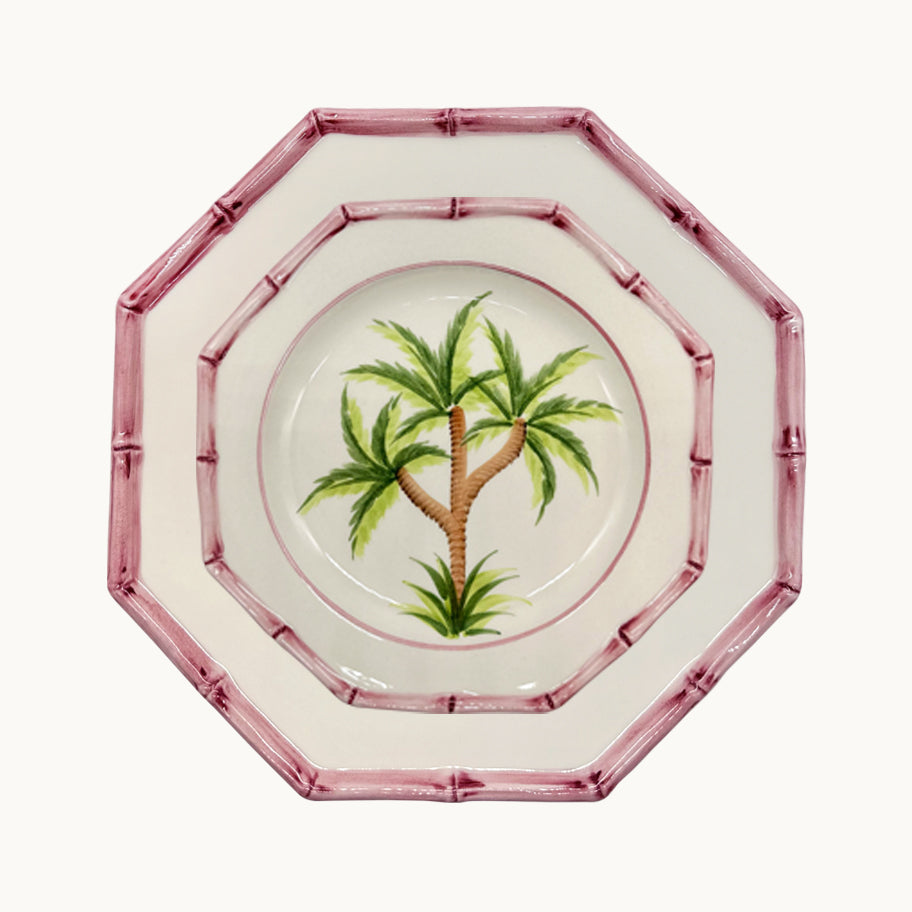 Pink paradise dinner plate (set of 4)