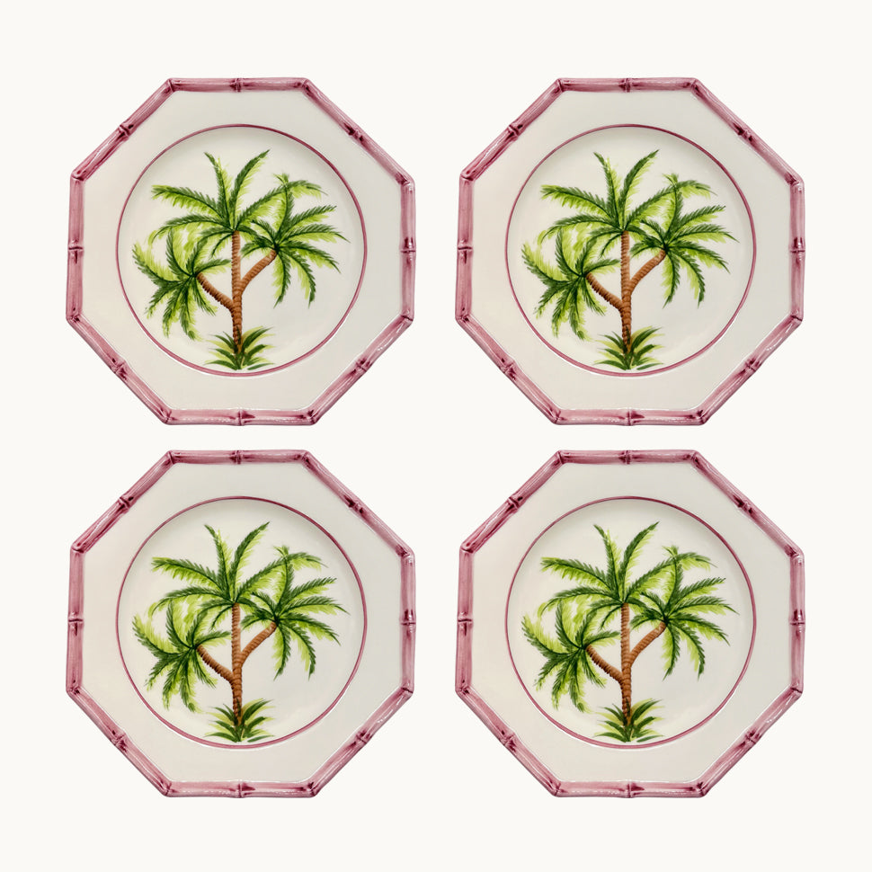 Pink paradise dinner plate (set of 4)