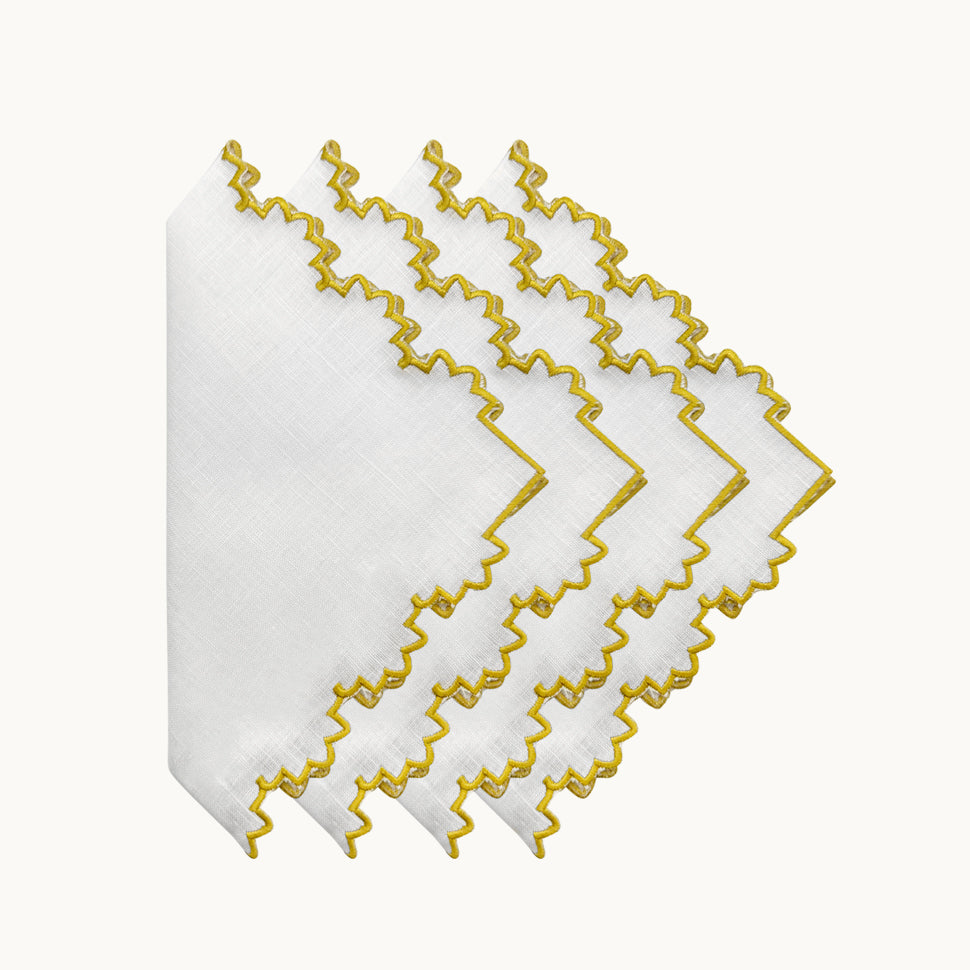 Gardenia linen gold napkins (set of 4)