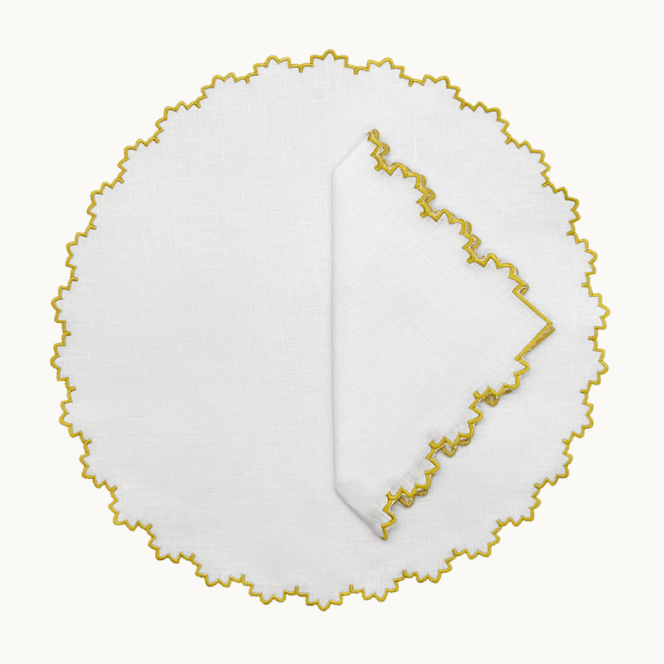 gardenia linen gold placemat SET OF 4