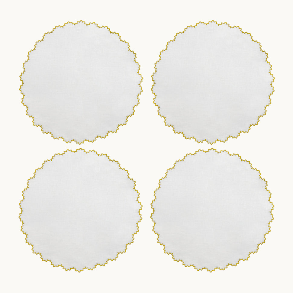 Gardenia linen gold placemat (set of 4)