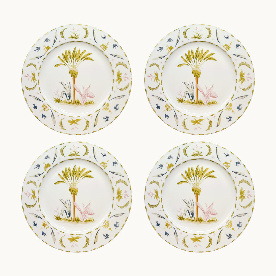 MARINA PALMS DINNER PLATES (set of 4)