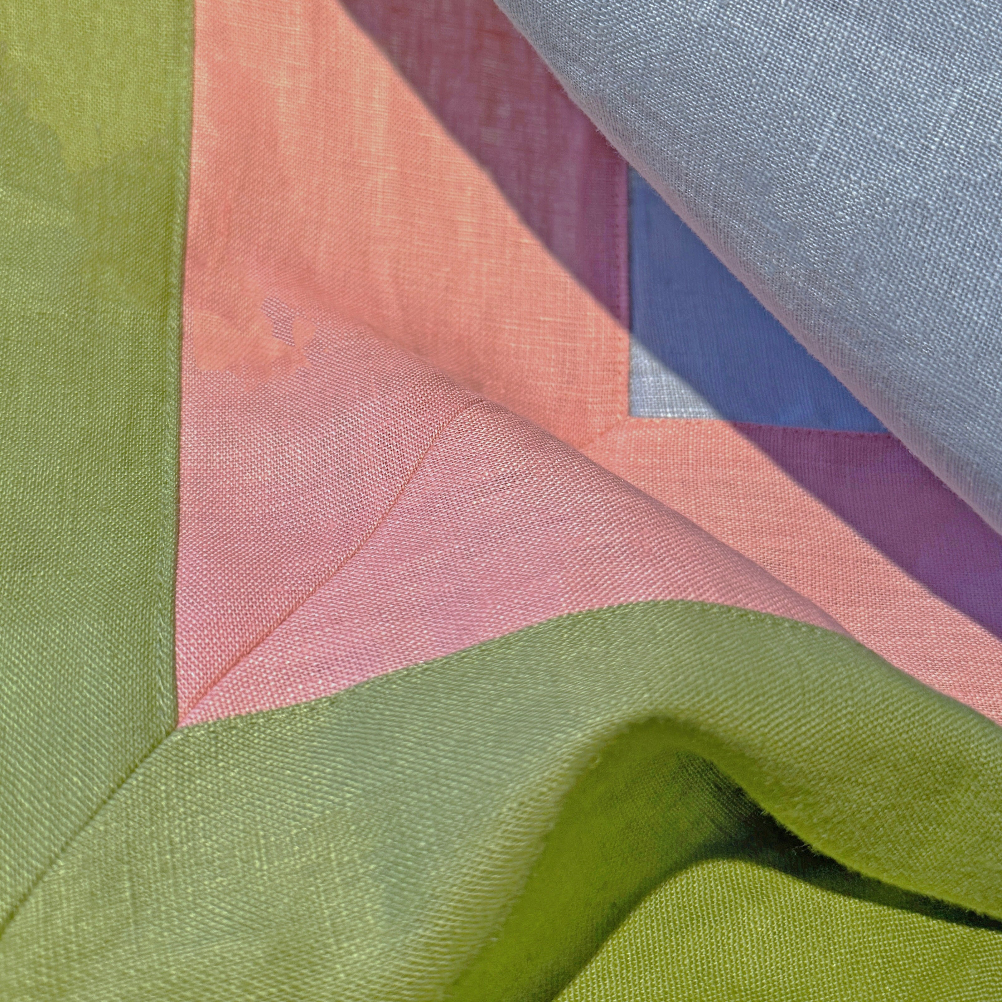 Milano blue linen tablecloth