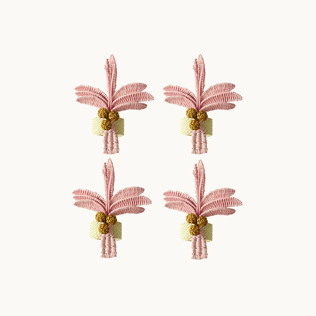 Pink Palm Ring (Set of 4)