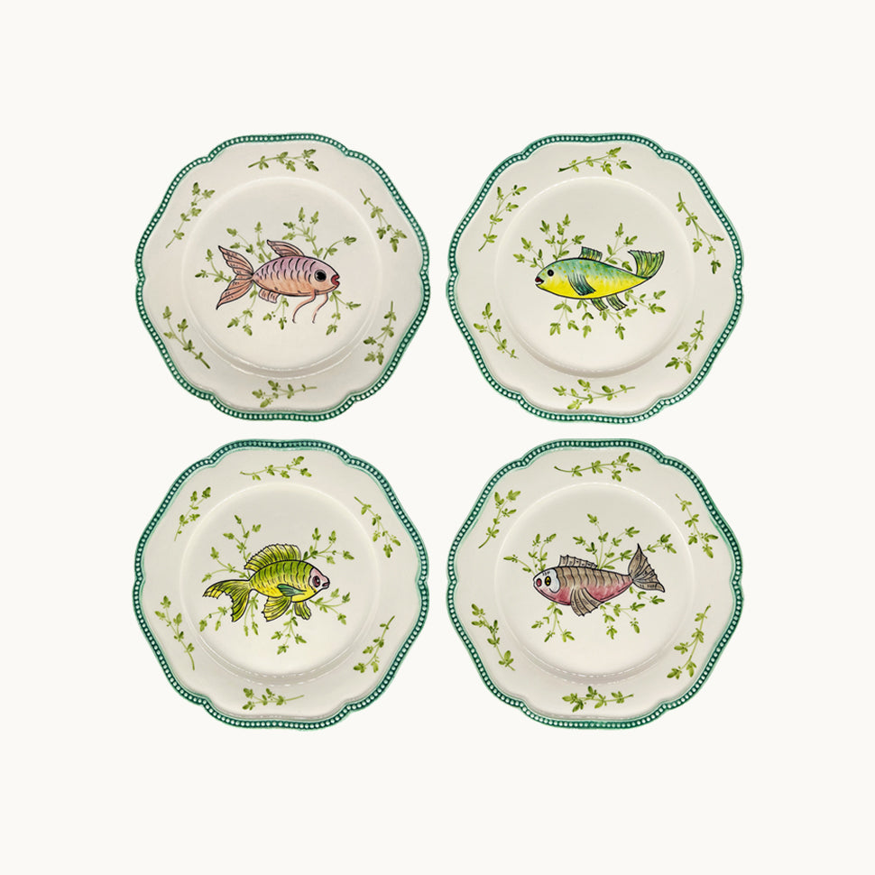Foure in mare dessert plate (set of 4)