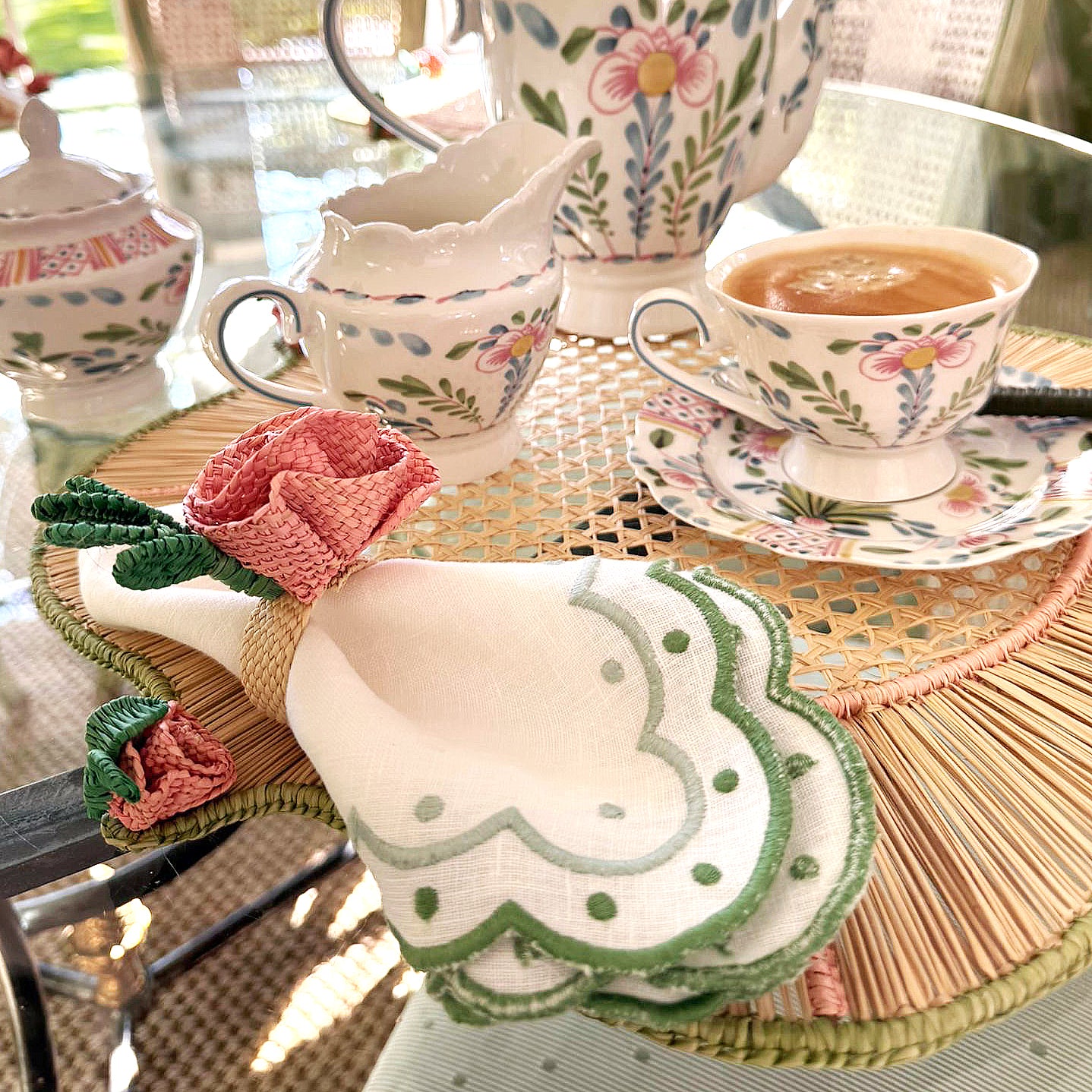 Roses napkin ring (set of 4)