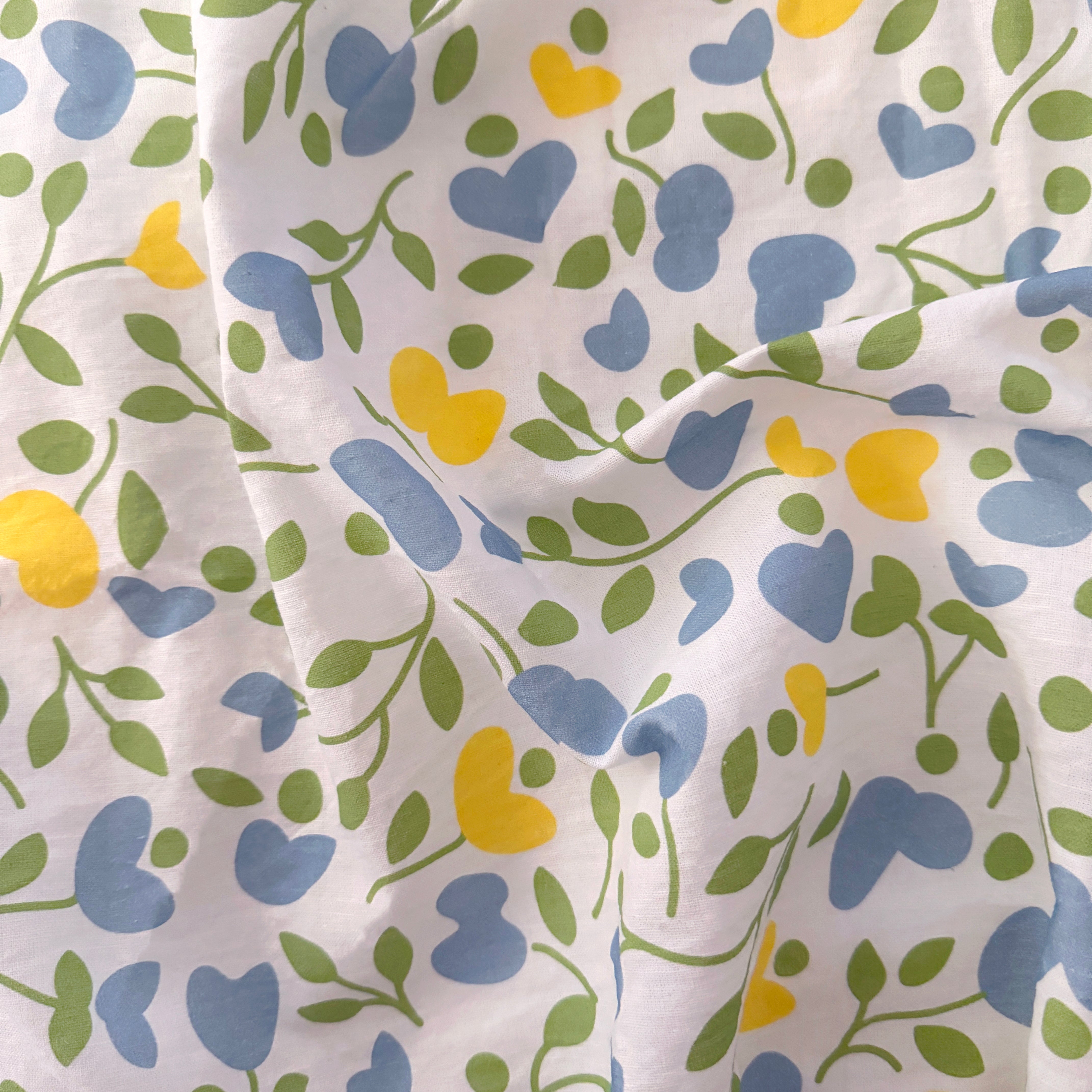 Sarah blue linen tablecloth