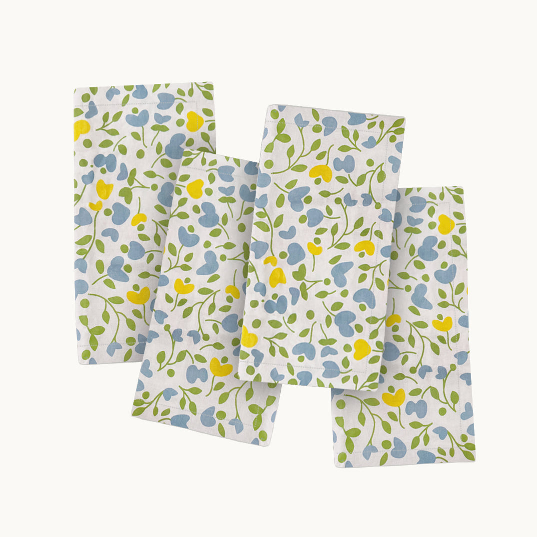 Sarah blue linen napkin (set of 4)