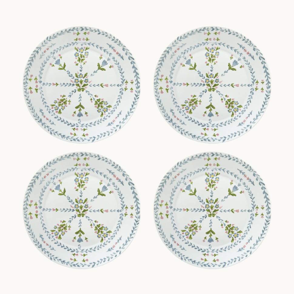 Winona Porcelain Dinner Plates, Set of 4 by Duggan Society