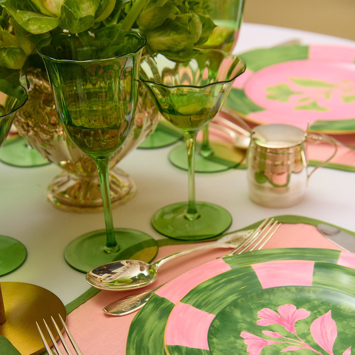 Colored glassware that sets the tone