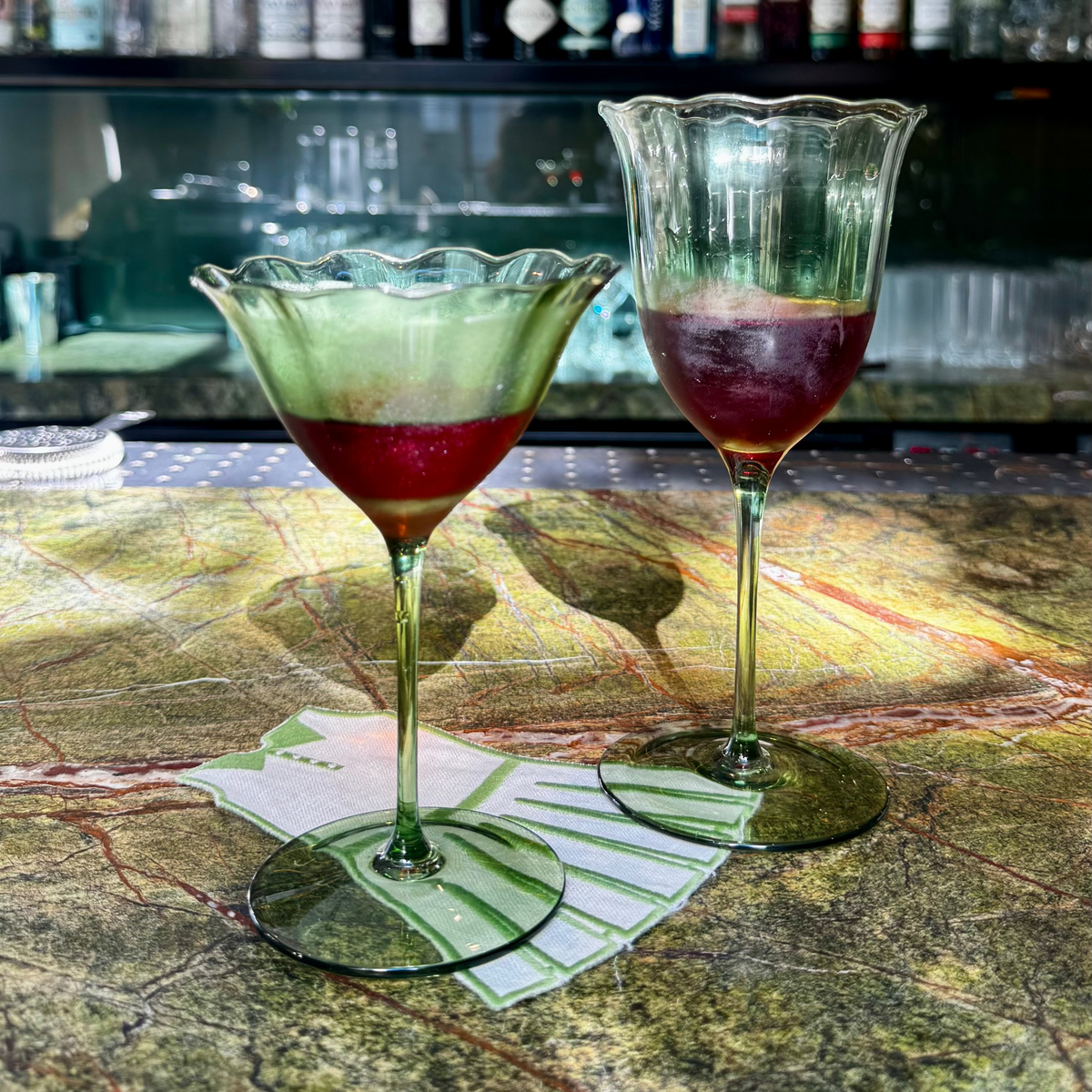 How to Style a Handblown Green Water Glass by Duggan Society