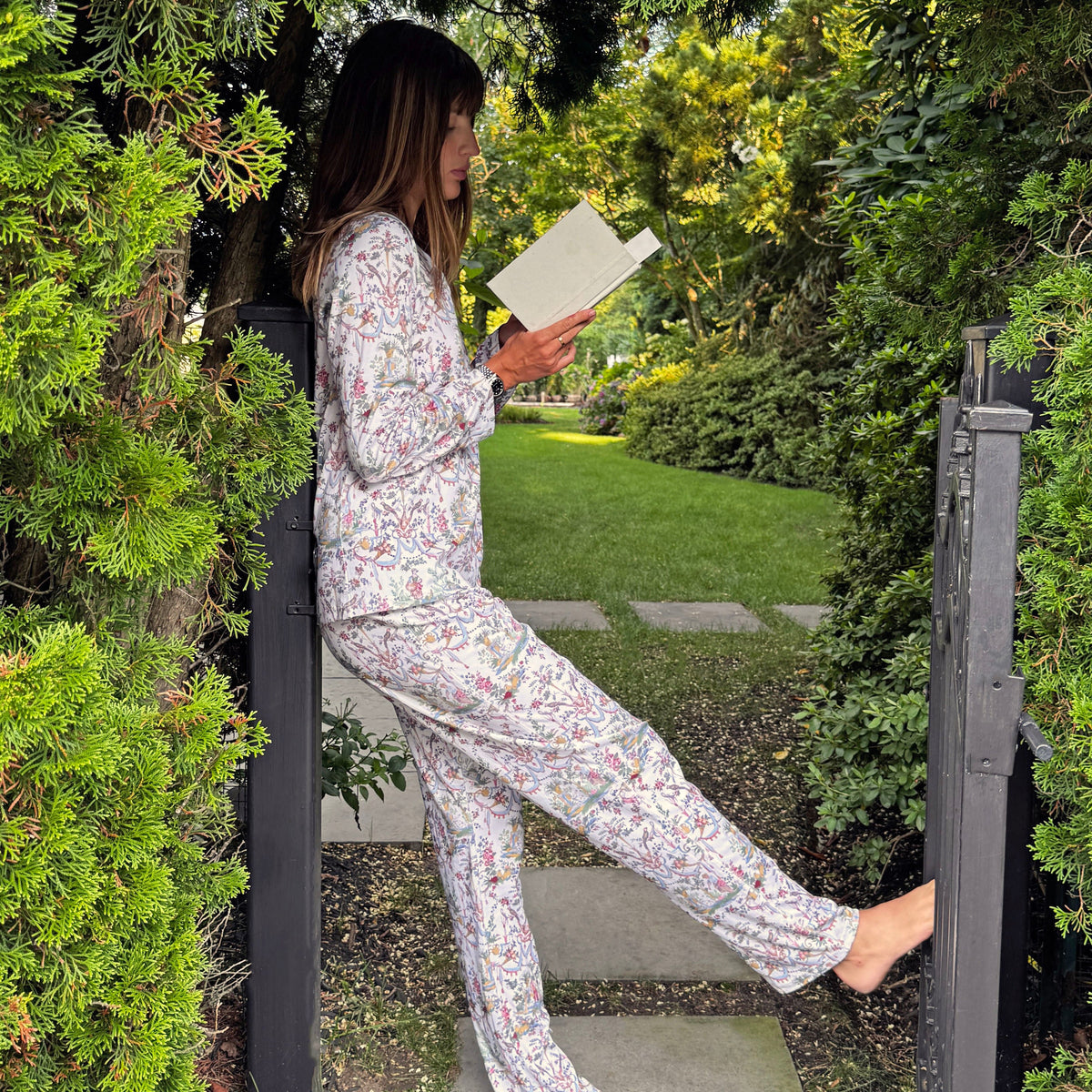 Printed Cotton Pajamas for Unhurried Mornings by Duggan Society
