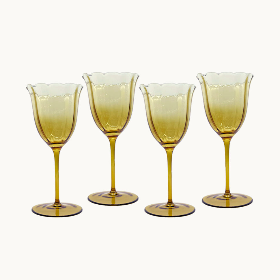 Amber water glass (set of 4) (Copy)