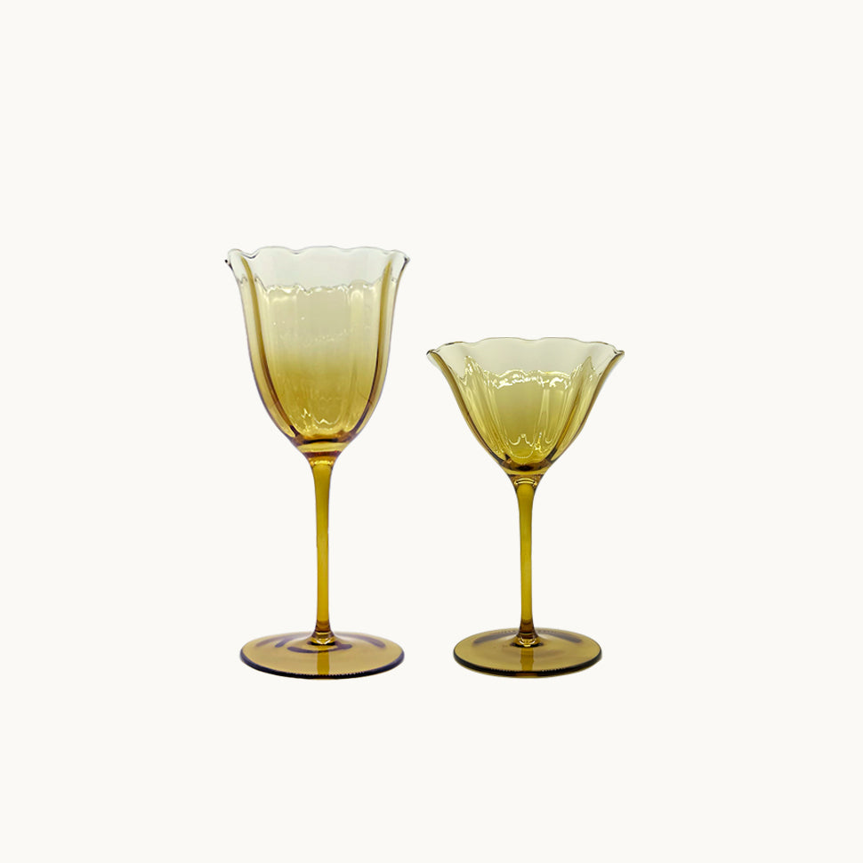 Amber water glass (set of 4) (Copy)