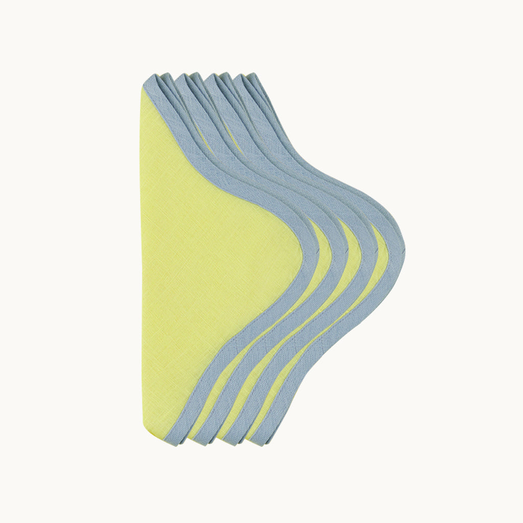 daisy yellow linen napkins (set of 4)