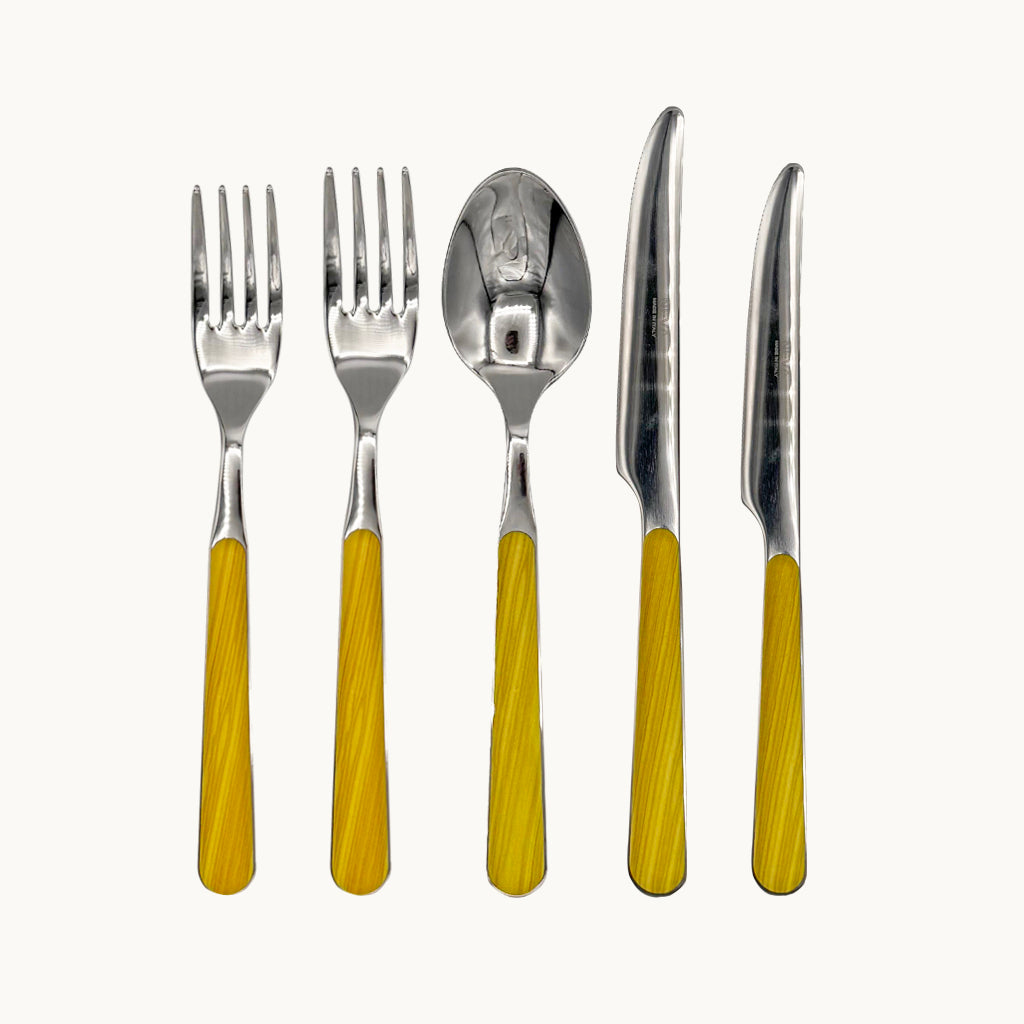 Abril Yellow Cutlery