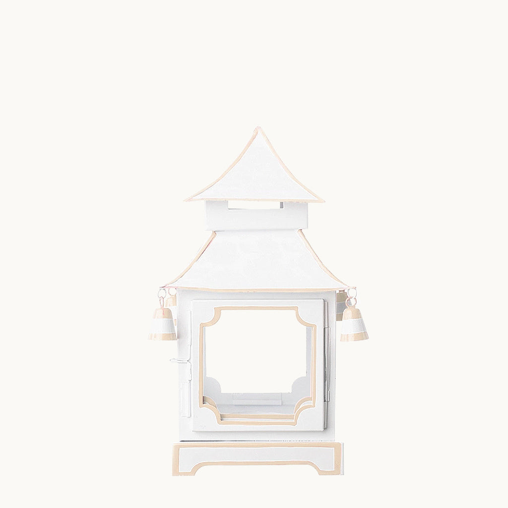 Metal Pink and white pagoda