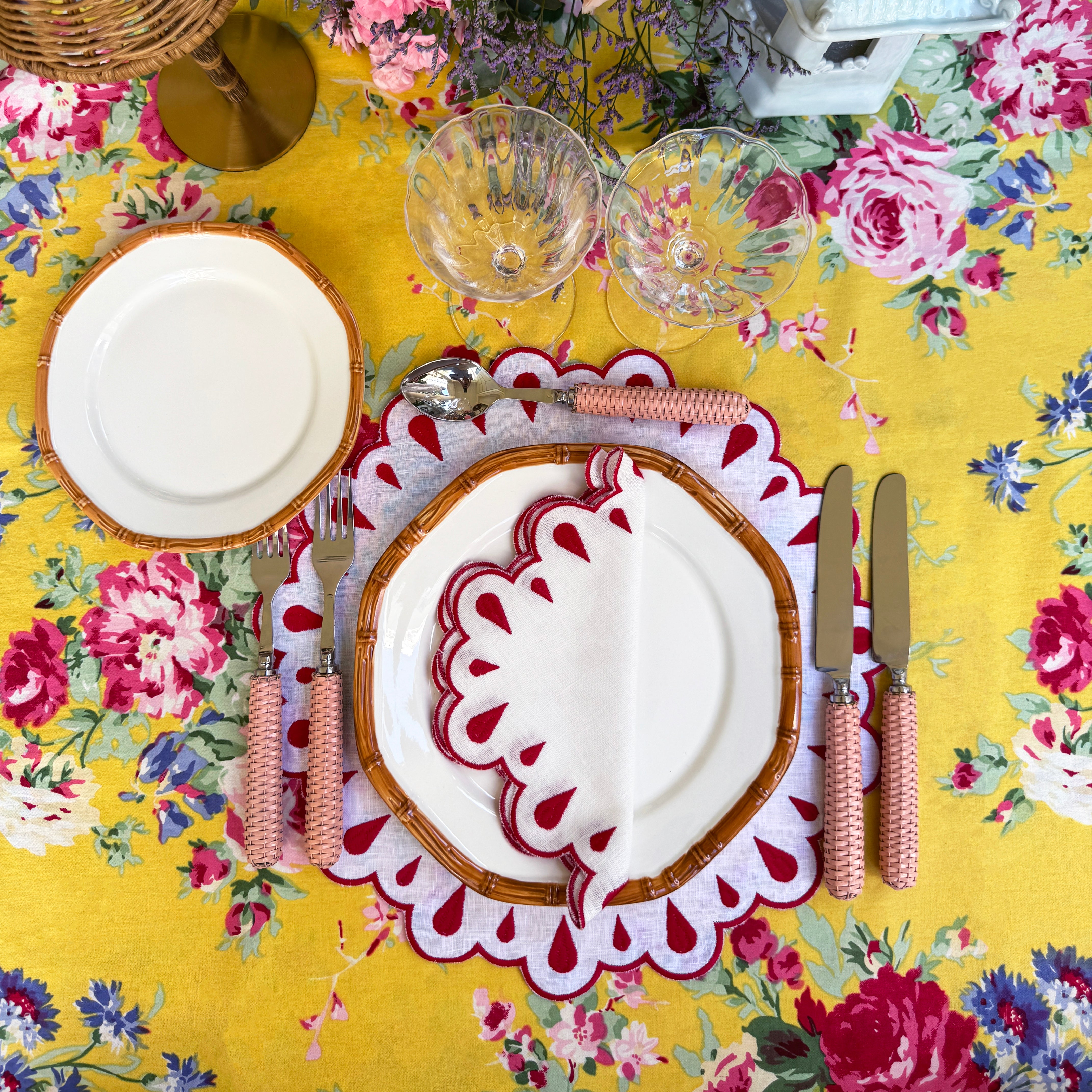 Cotswolds yellow tablecloth