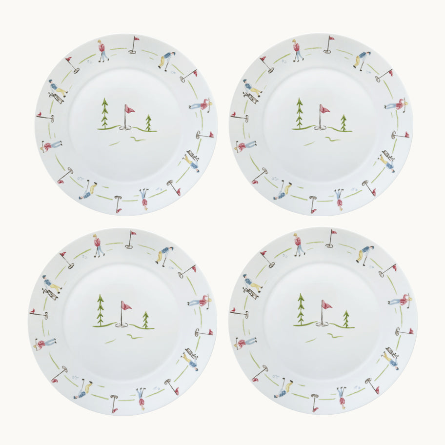 Golf dinner plates (set of 4)