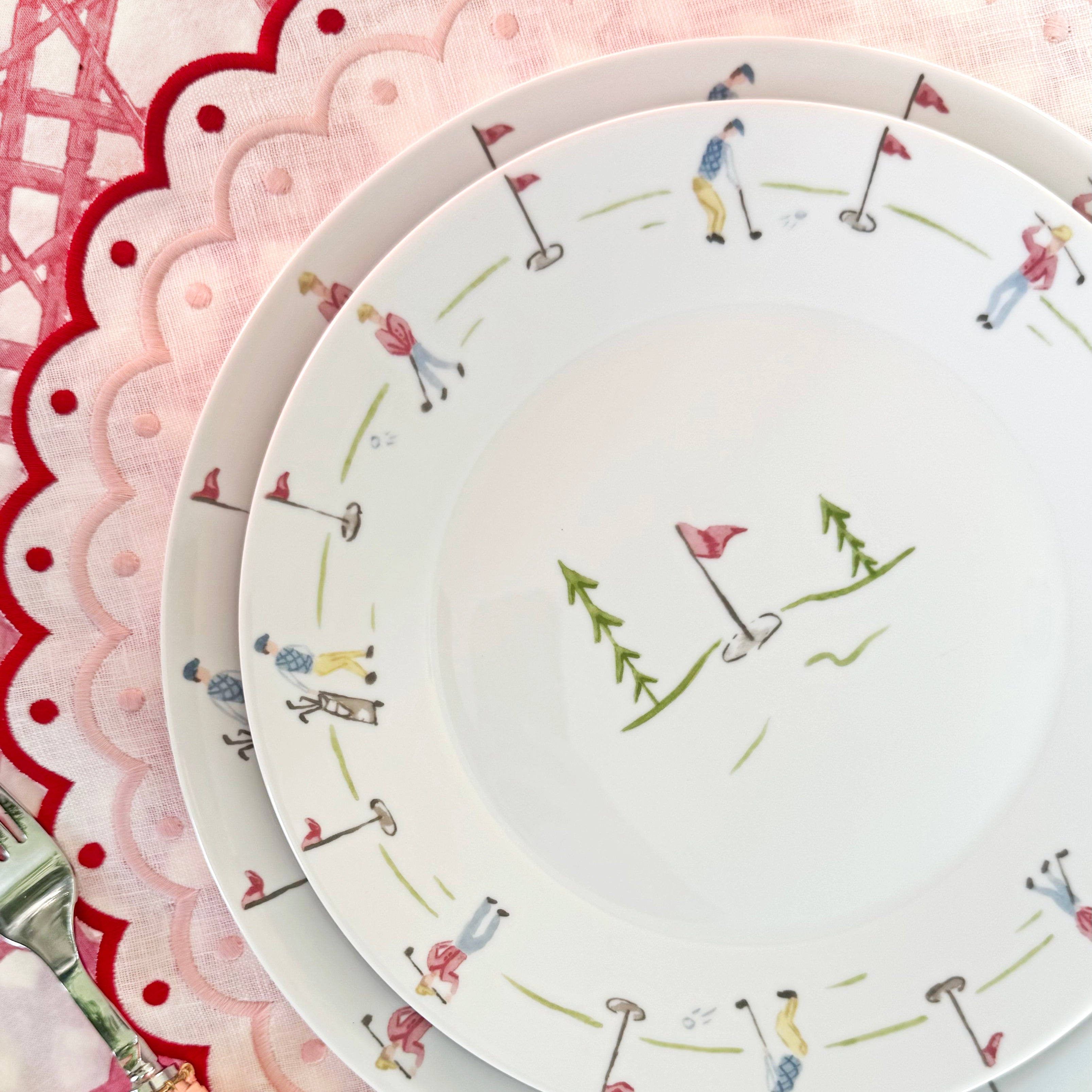 Golf dessert plates (set of 4)