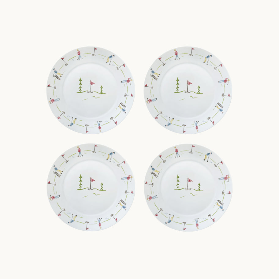 Golf dessert plates (set of 4)