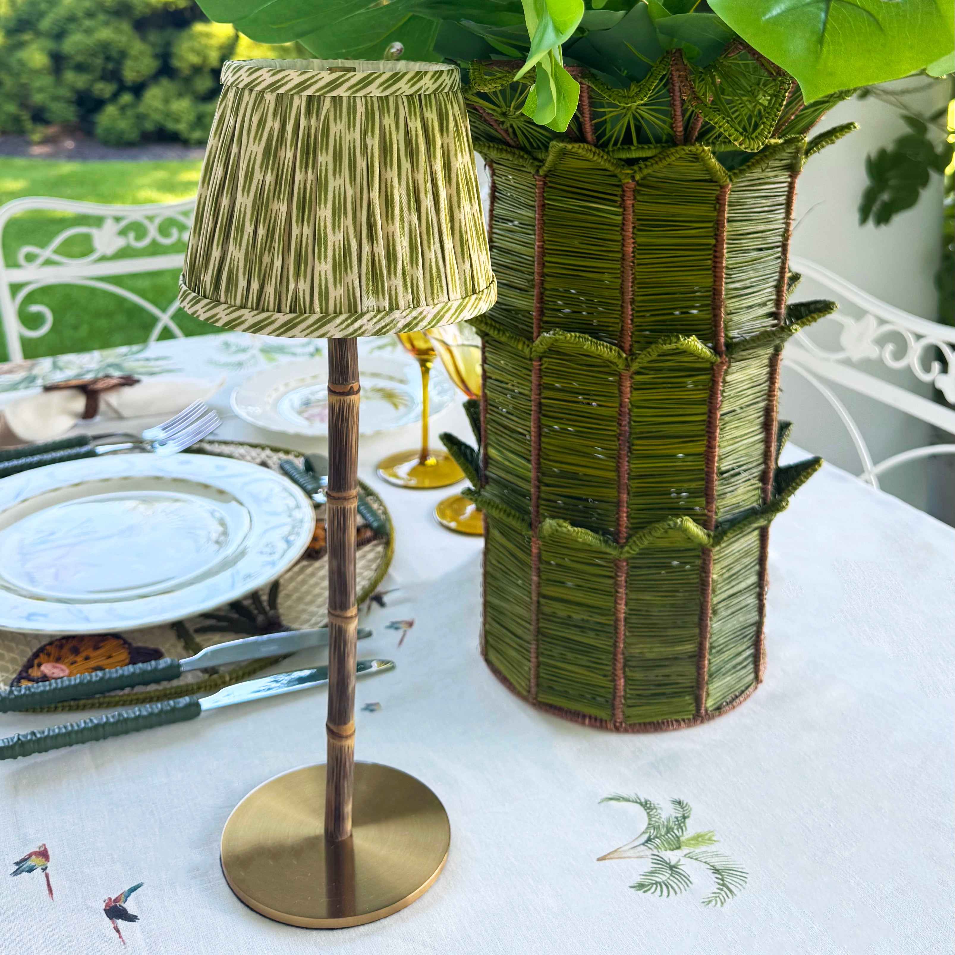 Jungle  bamboo green lamp