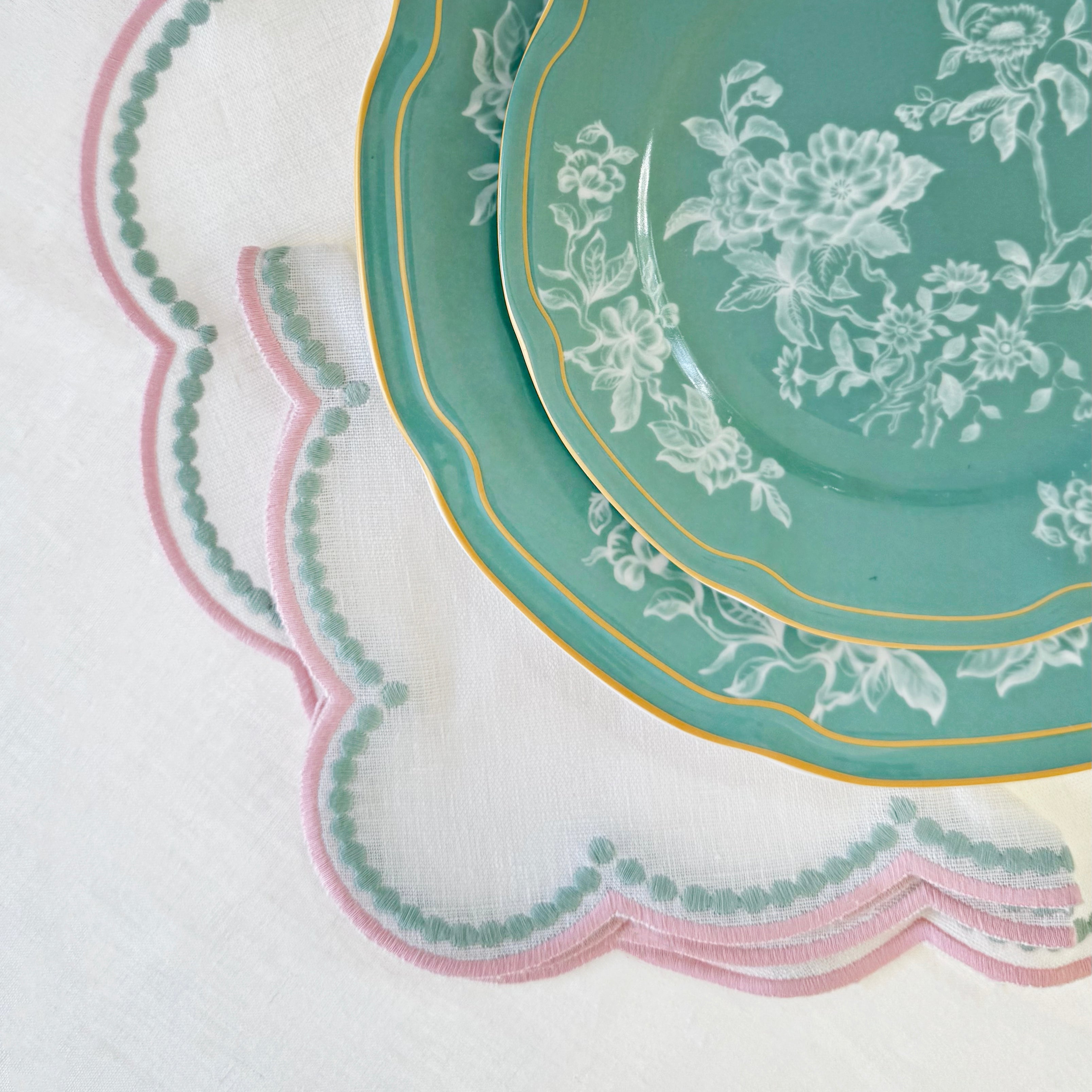 Lilibeth white/pink napkin (set of 4)