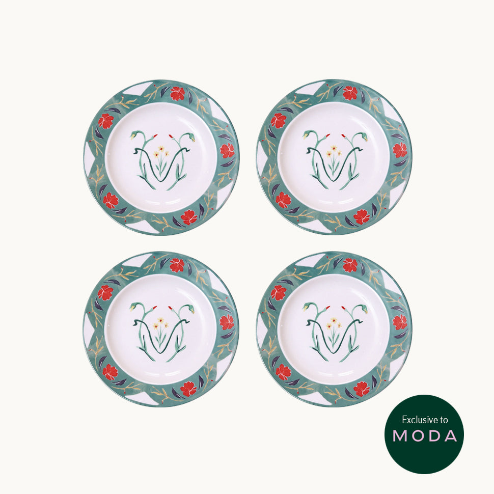 JARDIN NOUVEAU DESSERT PLATE (set of 4)