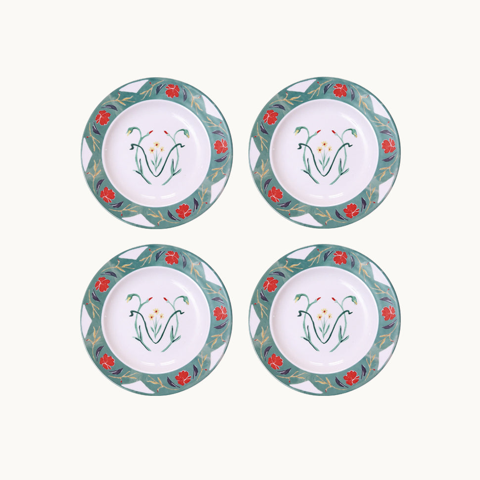 JARDIN NOUVEAU DESSERT PLATE (set of 4)