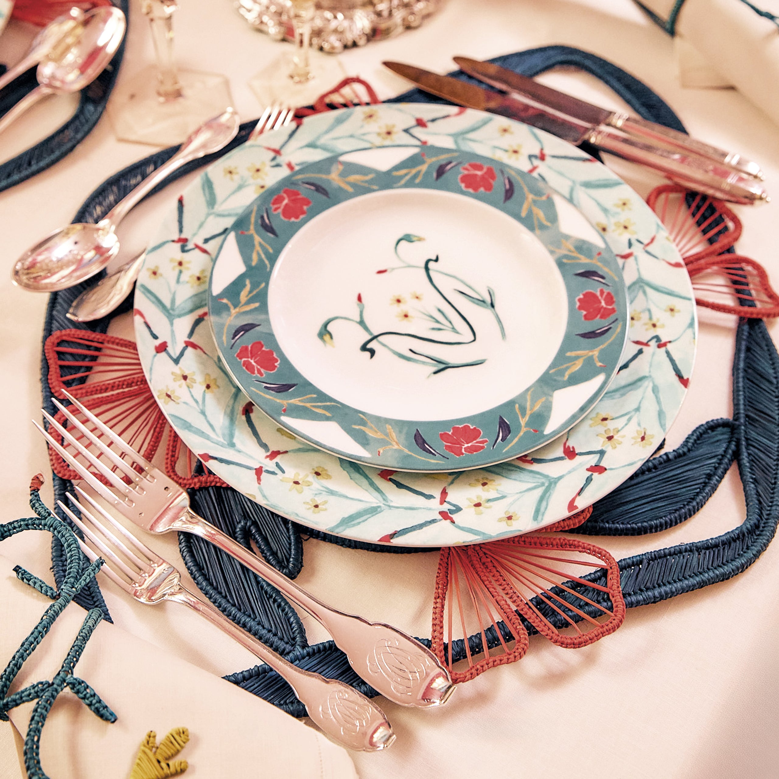 JARDIN NOUVEAU DESSERT PLATE (set of 4)