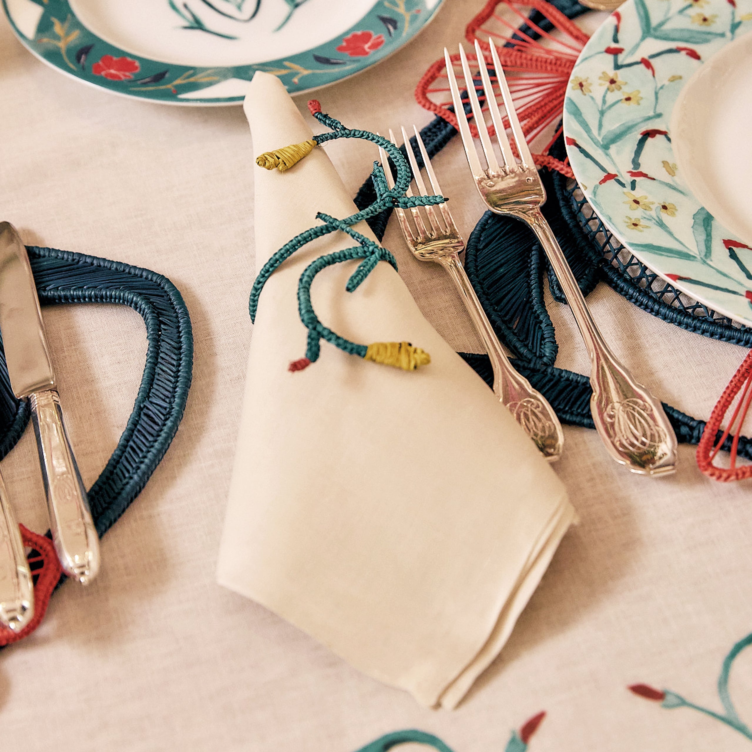jardin nouvea napkin rings set of 4