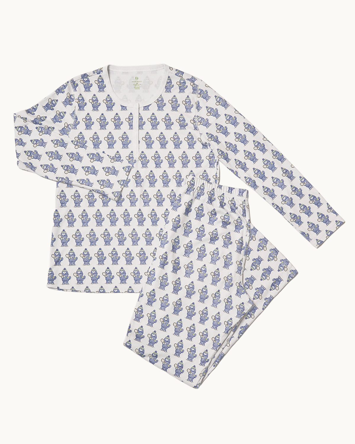 Tennis Dog Pima Cotton Pajama Set, Made in Peru by Duggan Society
