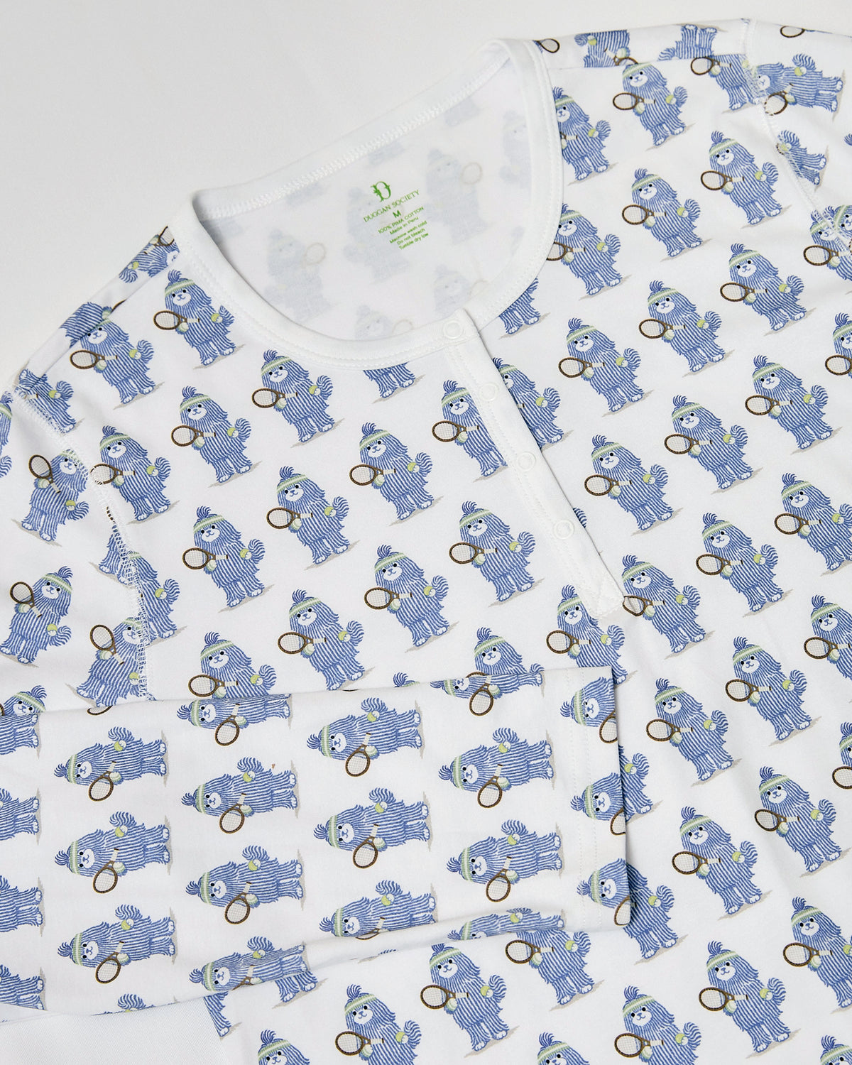Tennis Dog Pima Cotton Pajama Set, Made in Peru, image 8 of 8