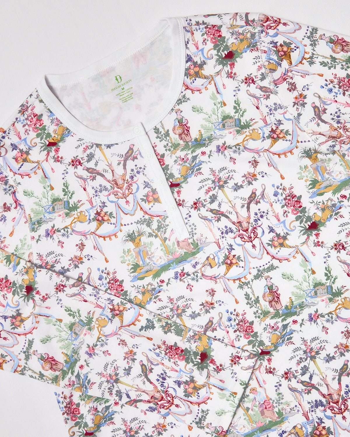 Toile Pima Cotton Pajama Set, Made in Peru, image 7 of 8