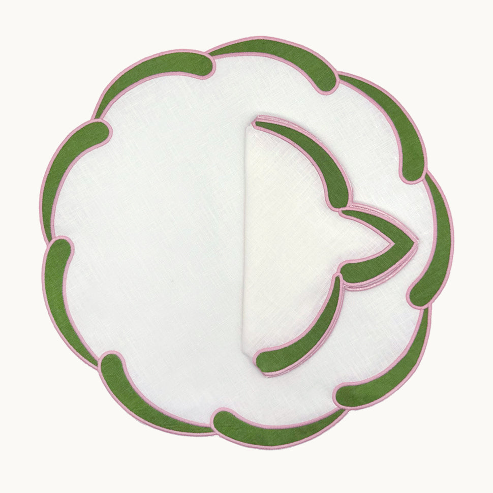 poppy green placemat