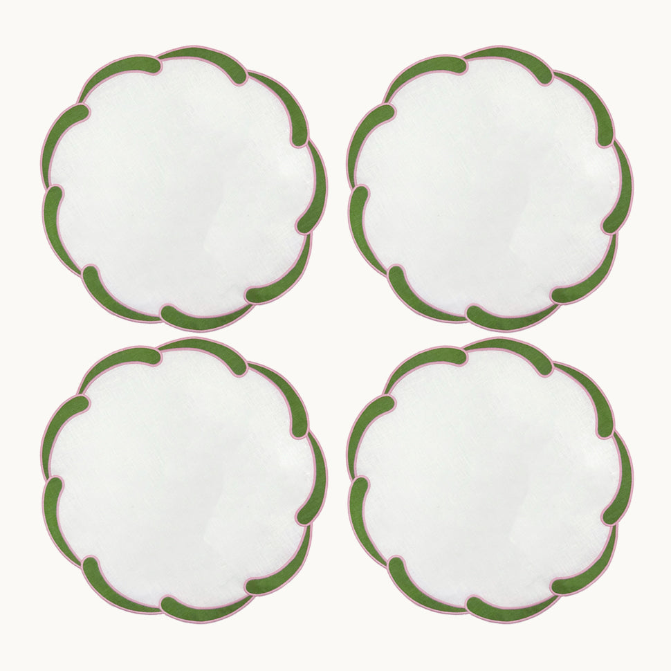 poppy green placemat