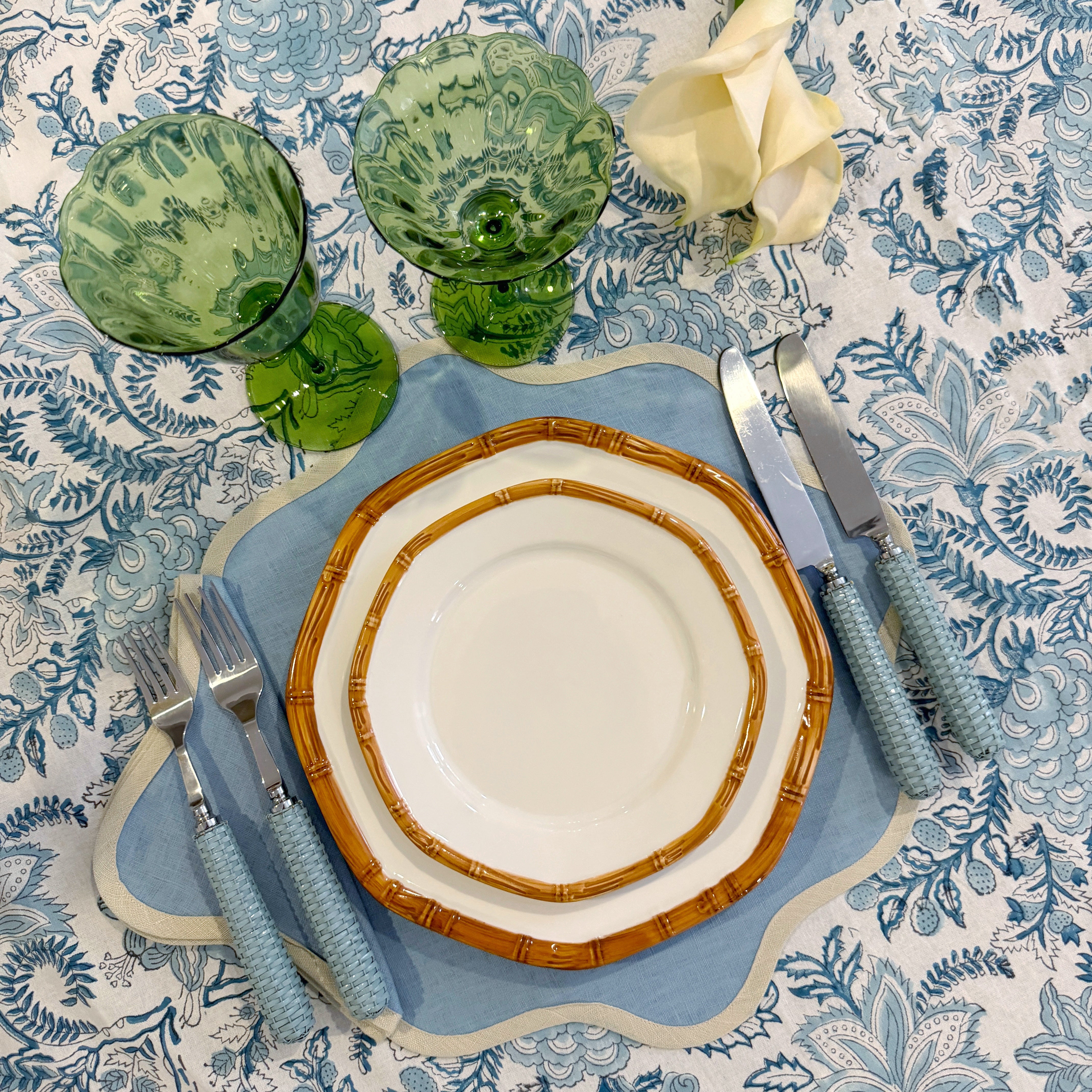 Camila blue tablecloth