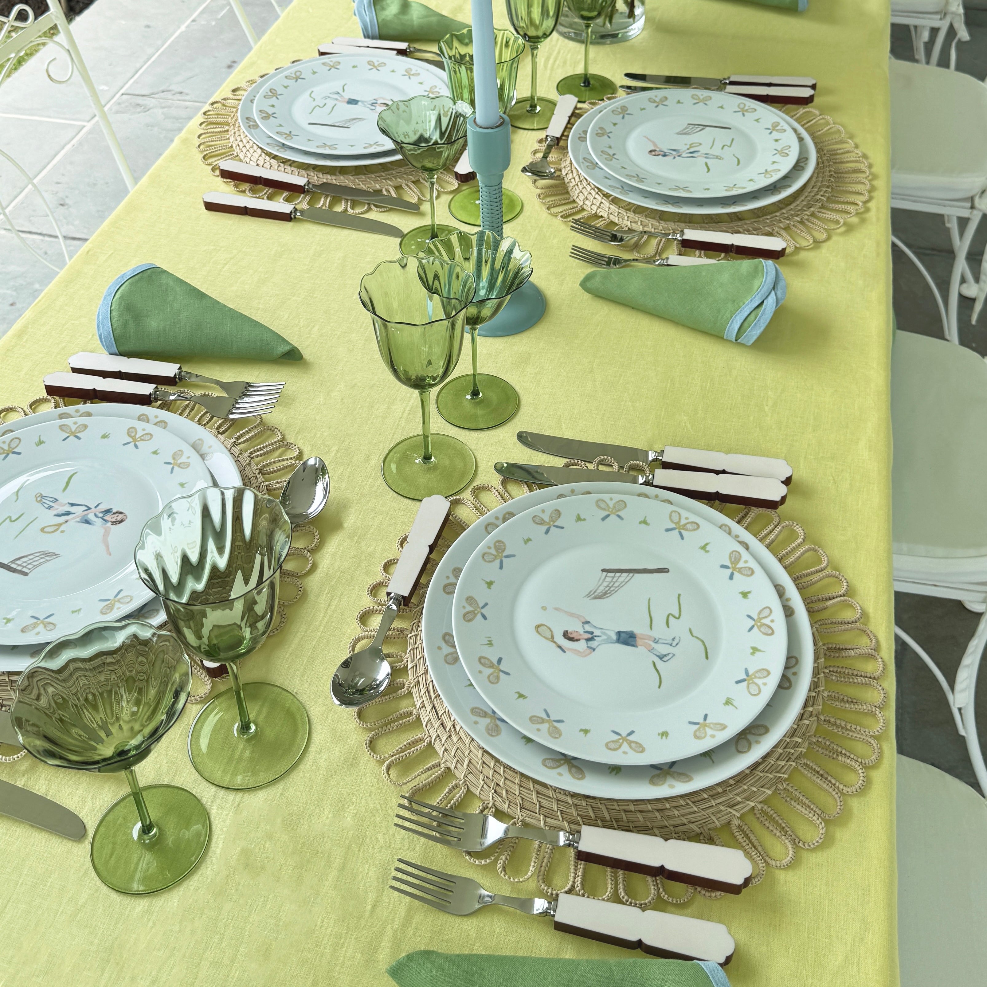 Lily  green water glass (set of 4)
