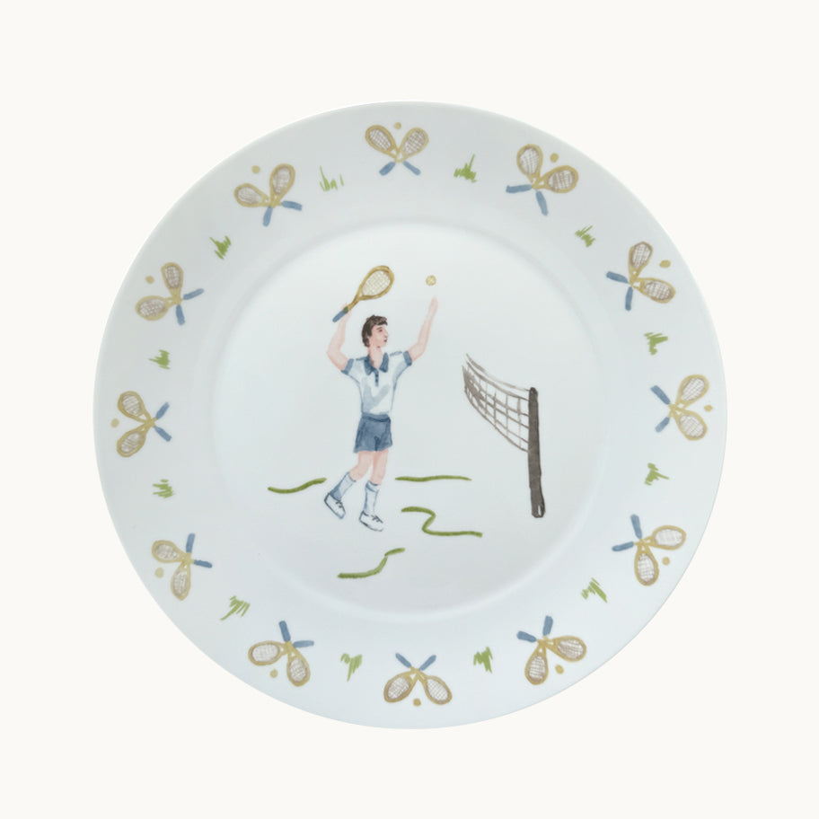 Tennis gentleman dinner plate (set of 4)