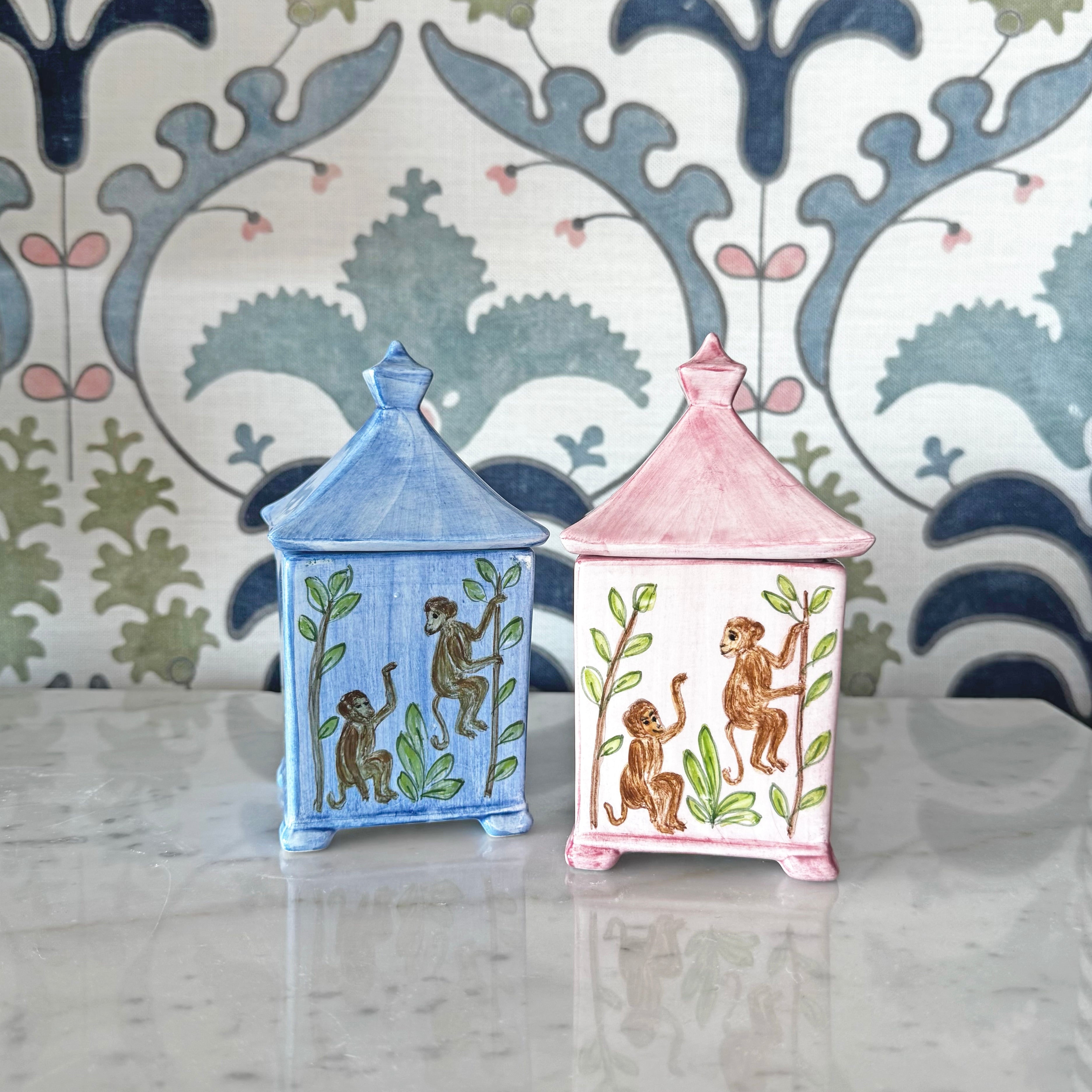 Monkey dance candle pink